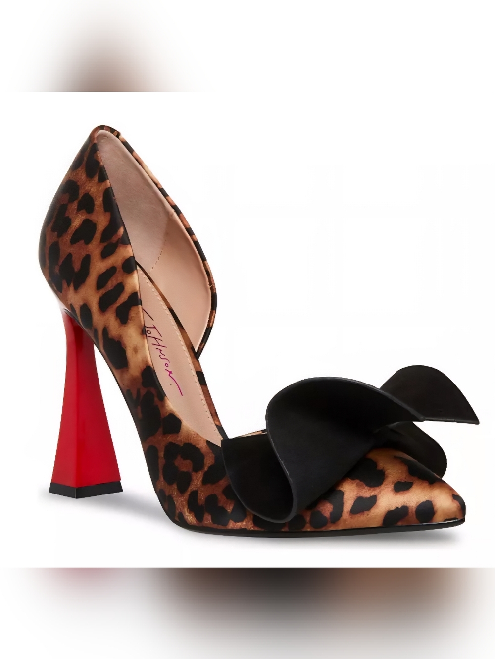 Betsey Johnson Leopard Bow Heels Size 10 *Runs Small*